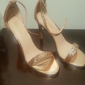 Glitter Rose Gold Glam High Heels